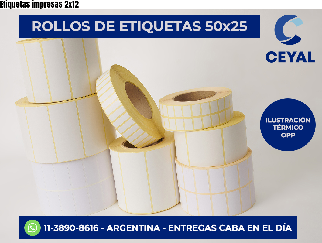 Etiquetas impresas 2×12