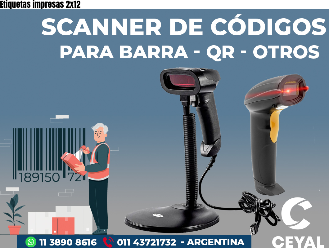 Etiquetas impresas 2x12