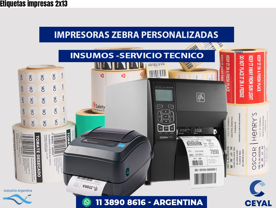 Etiquetas impresas 2x13