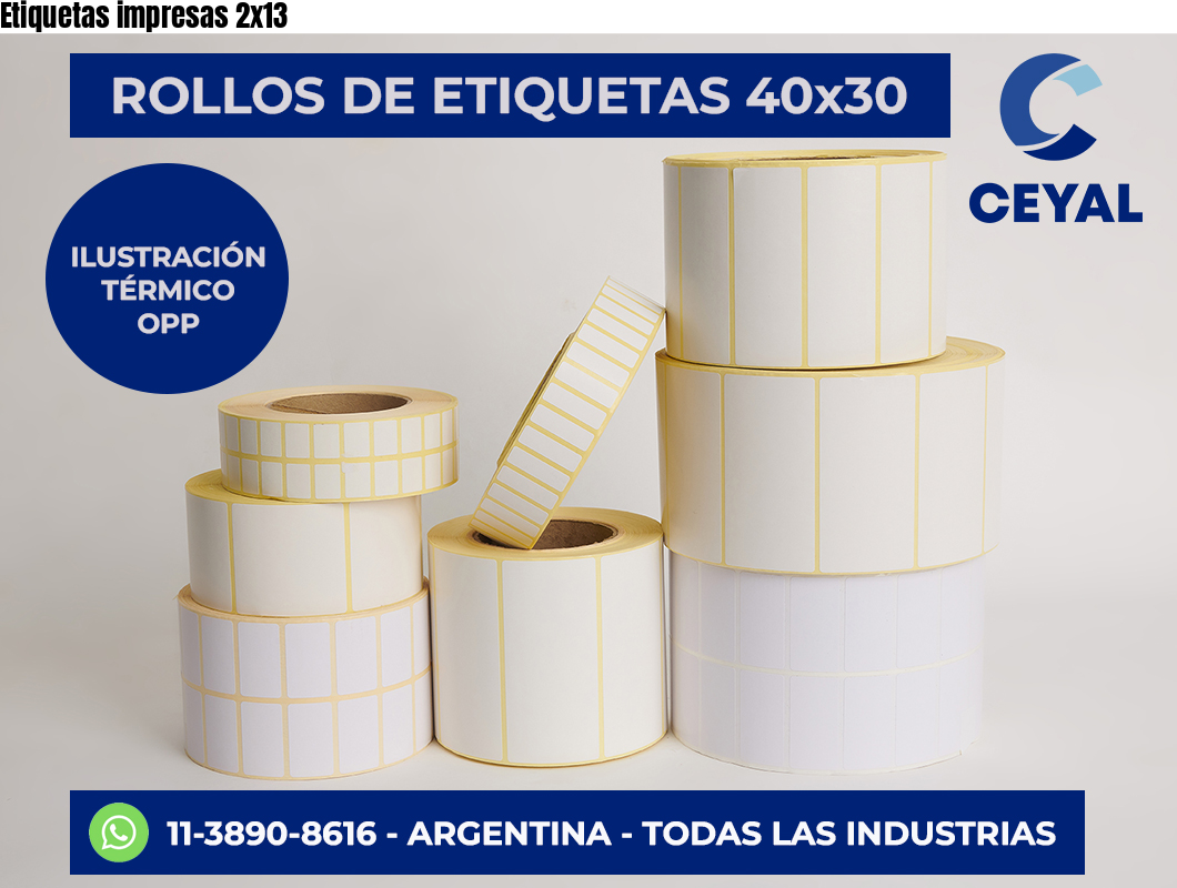 Etiquetas impresas 2×13