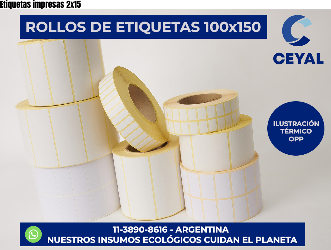 Etiquetas impresas 2×15
