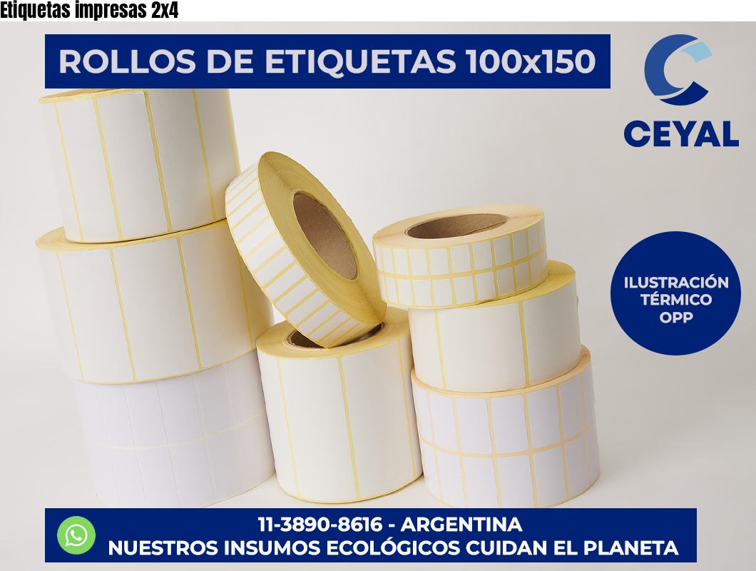 Etiquetas impresas 2×4