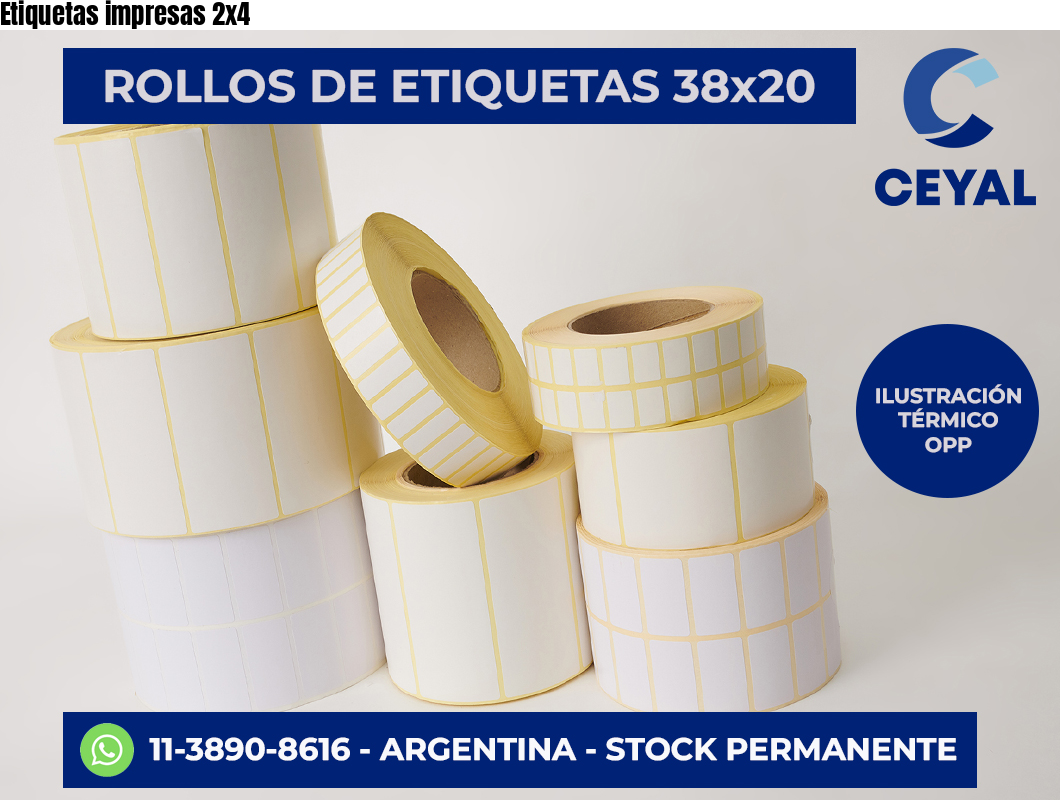 Etiquetas impresas 2×4