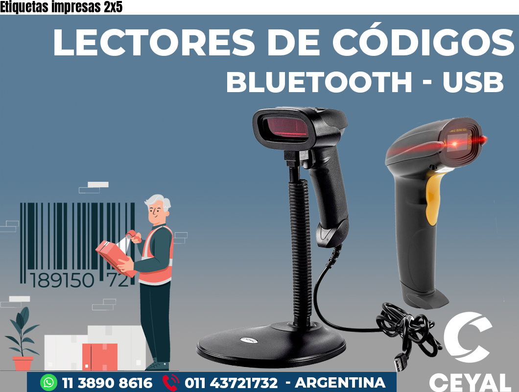 Etiquetas impresas 2x5