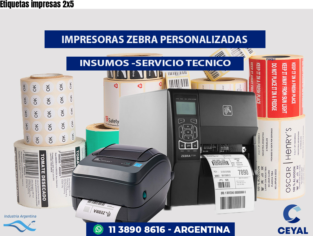 Etiquetas impresas 2x5