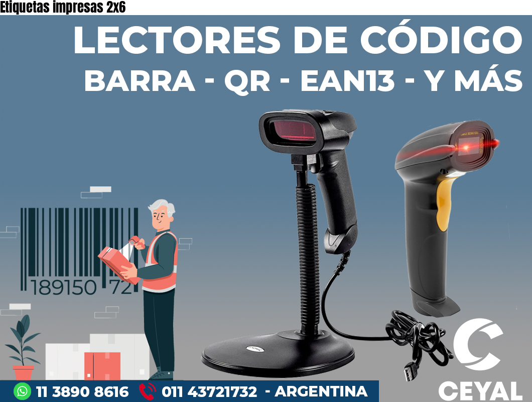 Etiquetas impresas 2x6