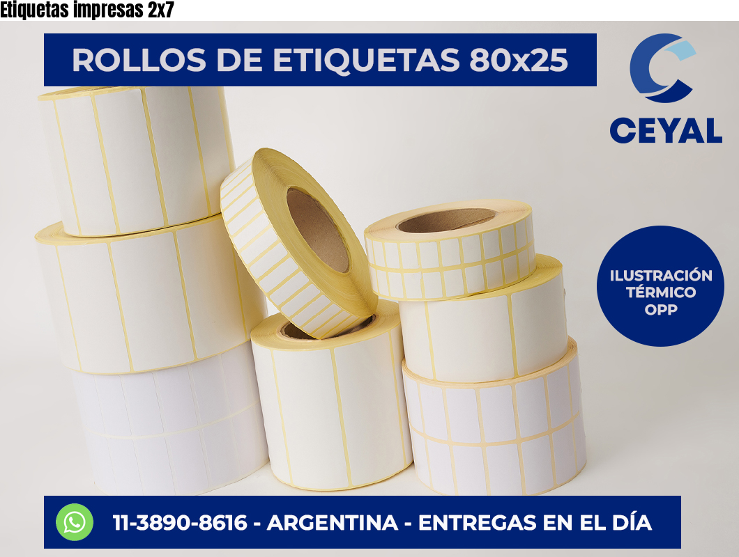 Etiquetas impresas 2×7
