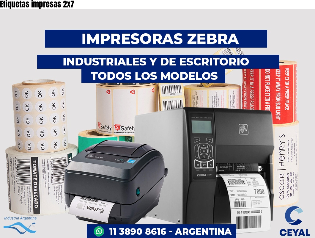 Etiquetas impresas 2x7