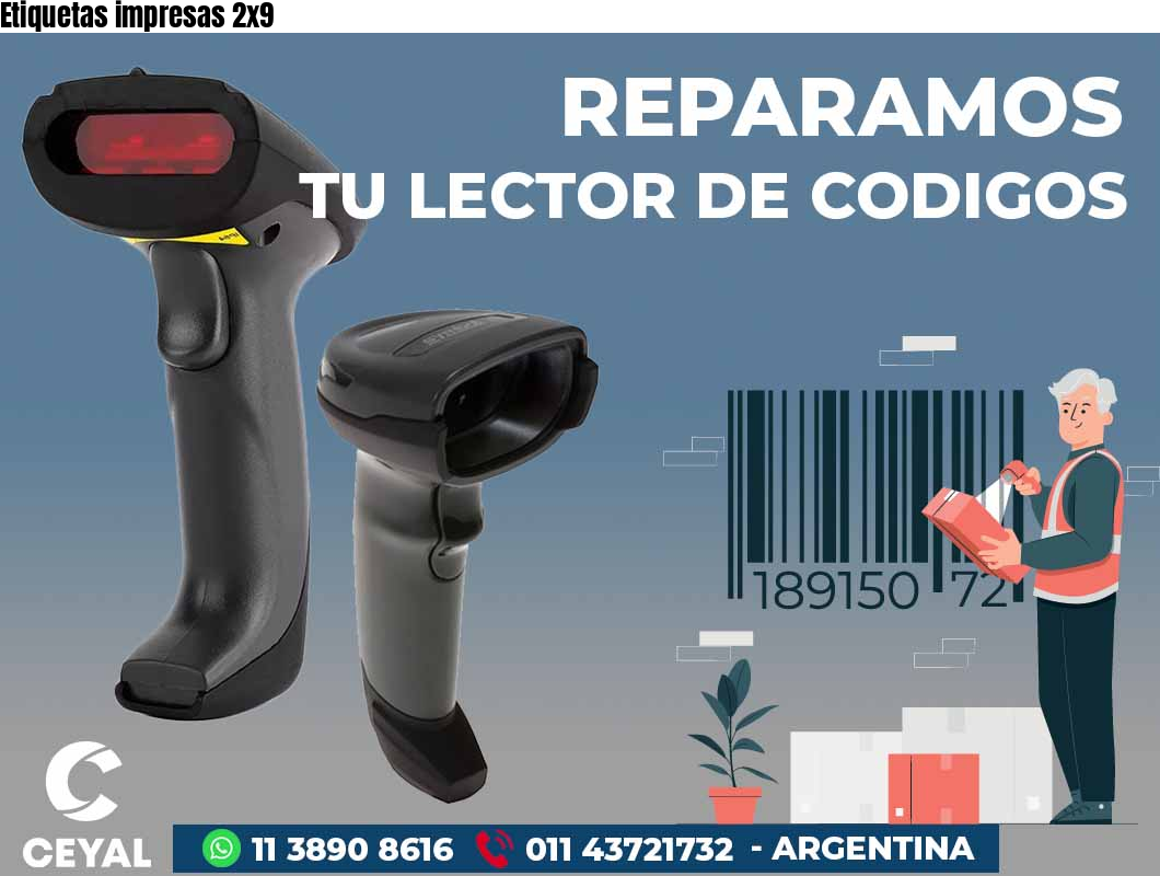 Etiquetas impresas 2x9