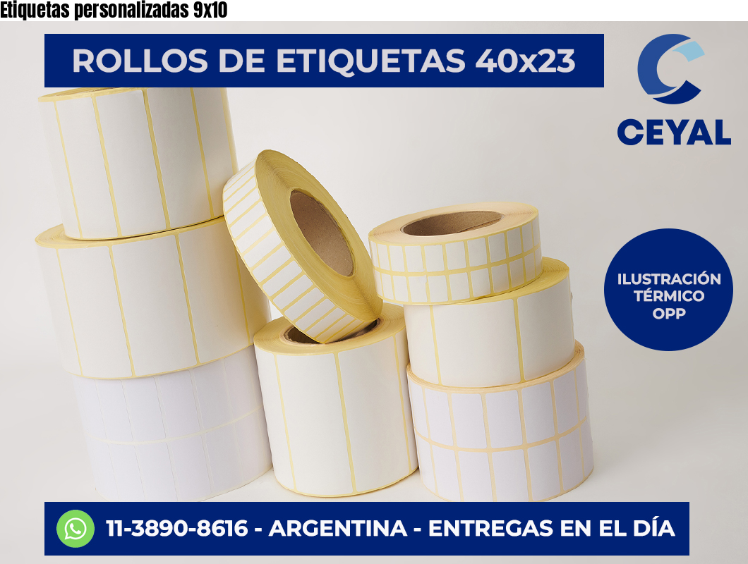 Etiquetas personalizadas 9×10