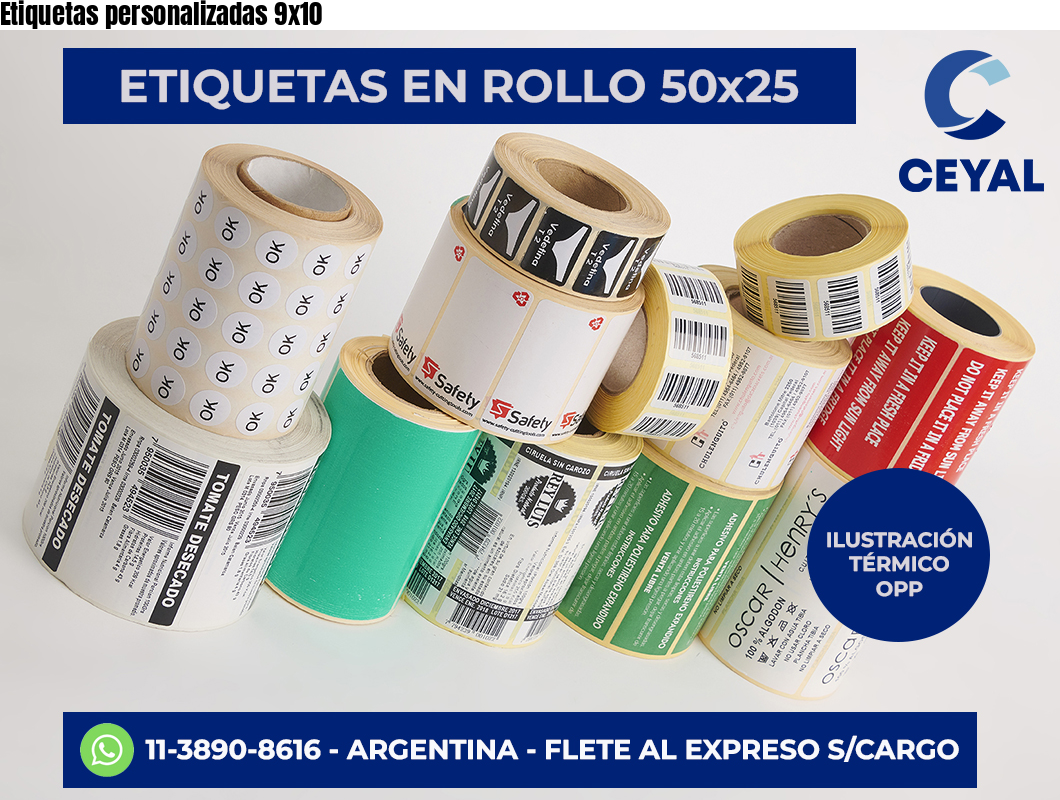 Etiquetas personalizadas 9×10