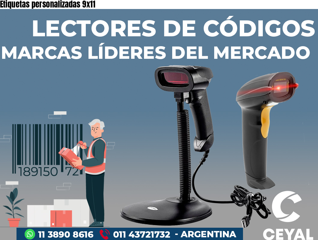 Etiquetas personalizadas 9x11