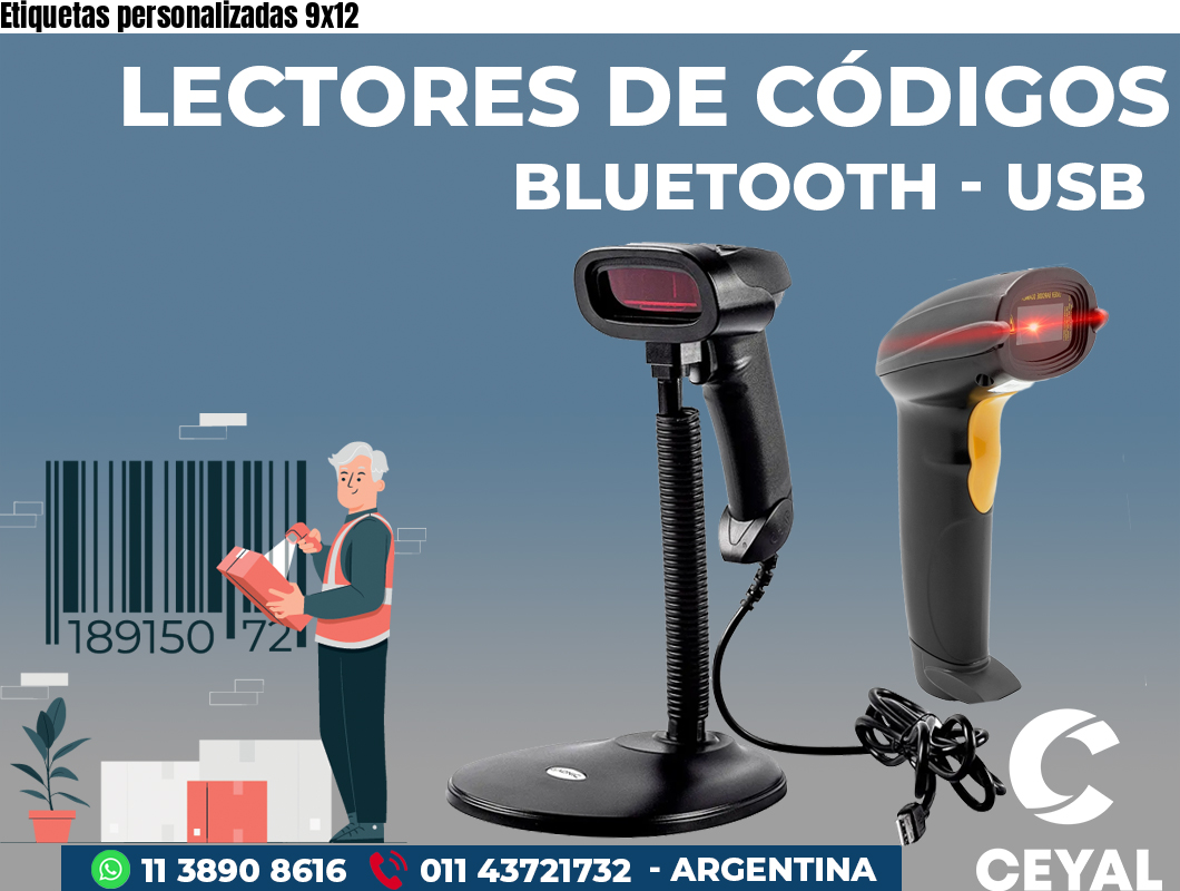Etiquetas personalizadas 9x12 