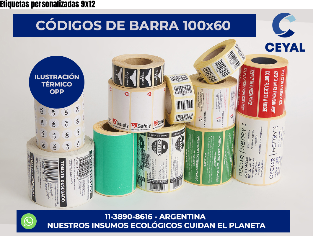 Etiquetas personalizadas 9×12