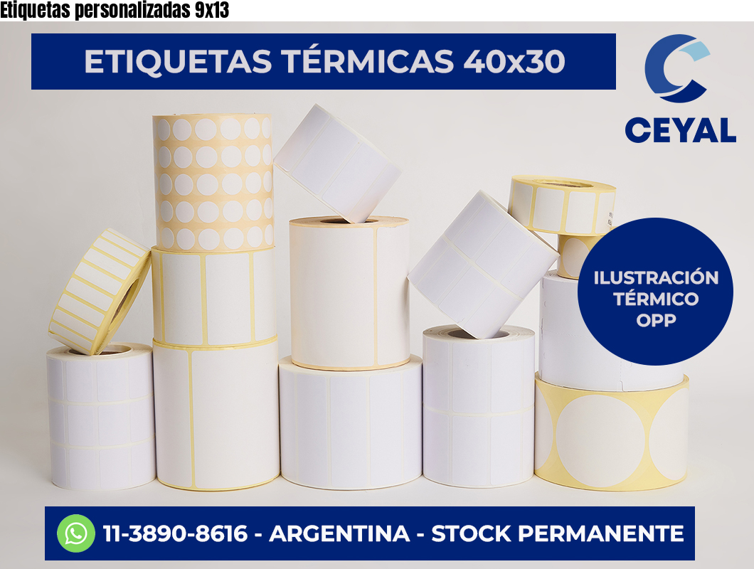 Etiquetas personalizadas 9×13