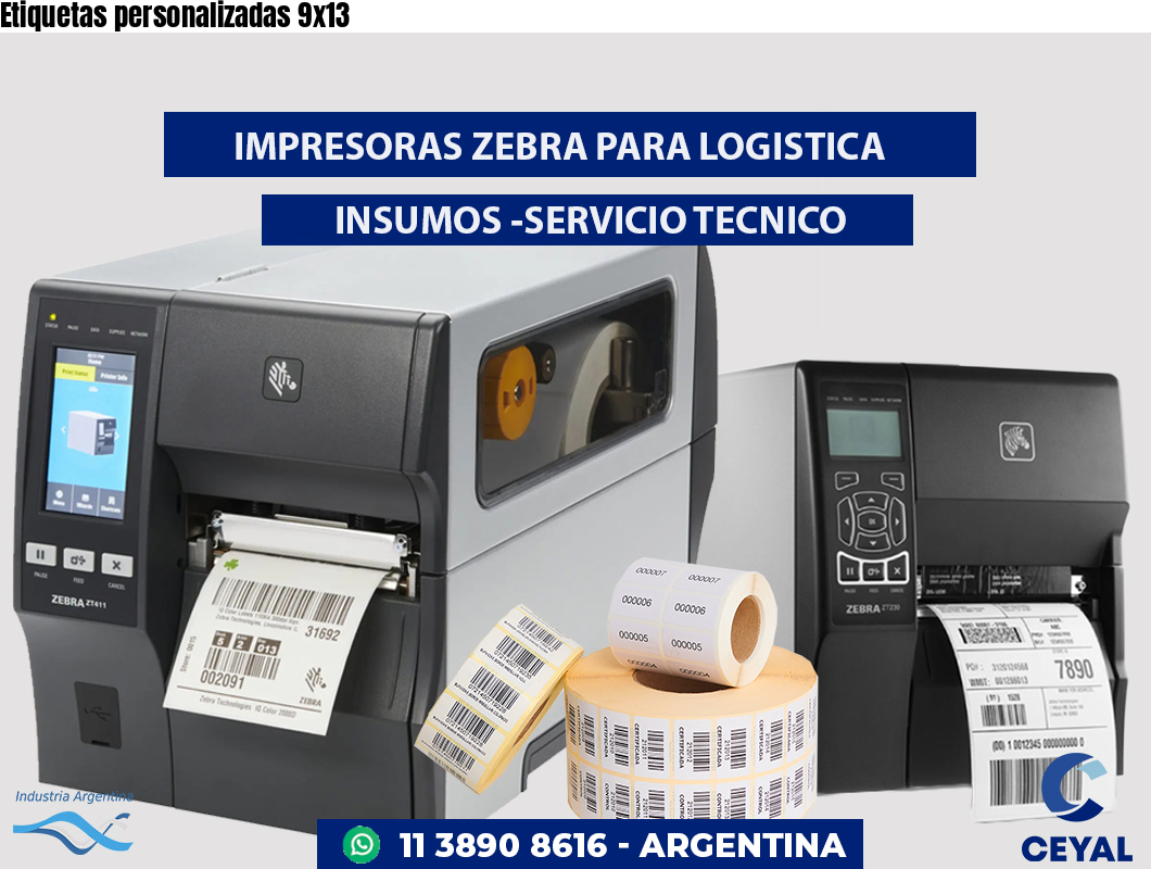 Etiquetas personalizadas 9x13