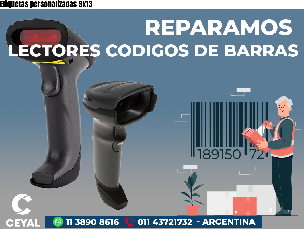 Etiquetas personalizadas 9x13