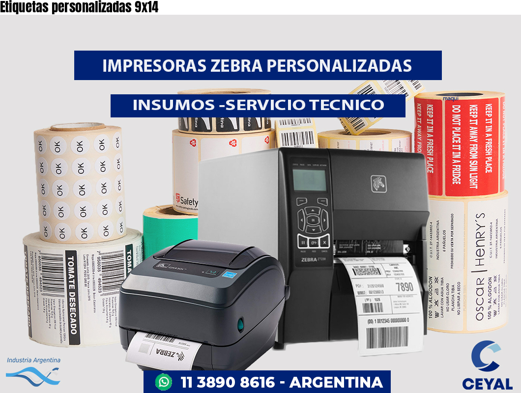 Etiquetas personalizadas 9x14