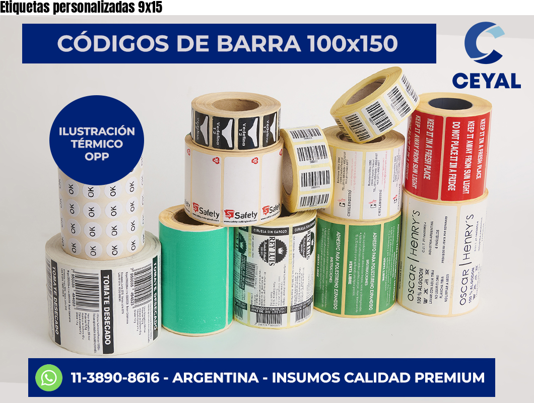 Etiquetas personalizadas 9×15