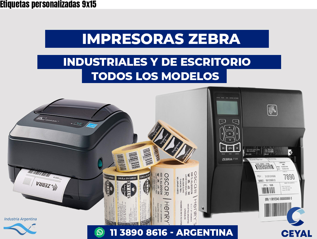 Etiquetas personalizadas 9x15