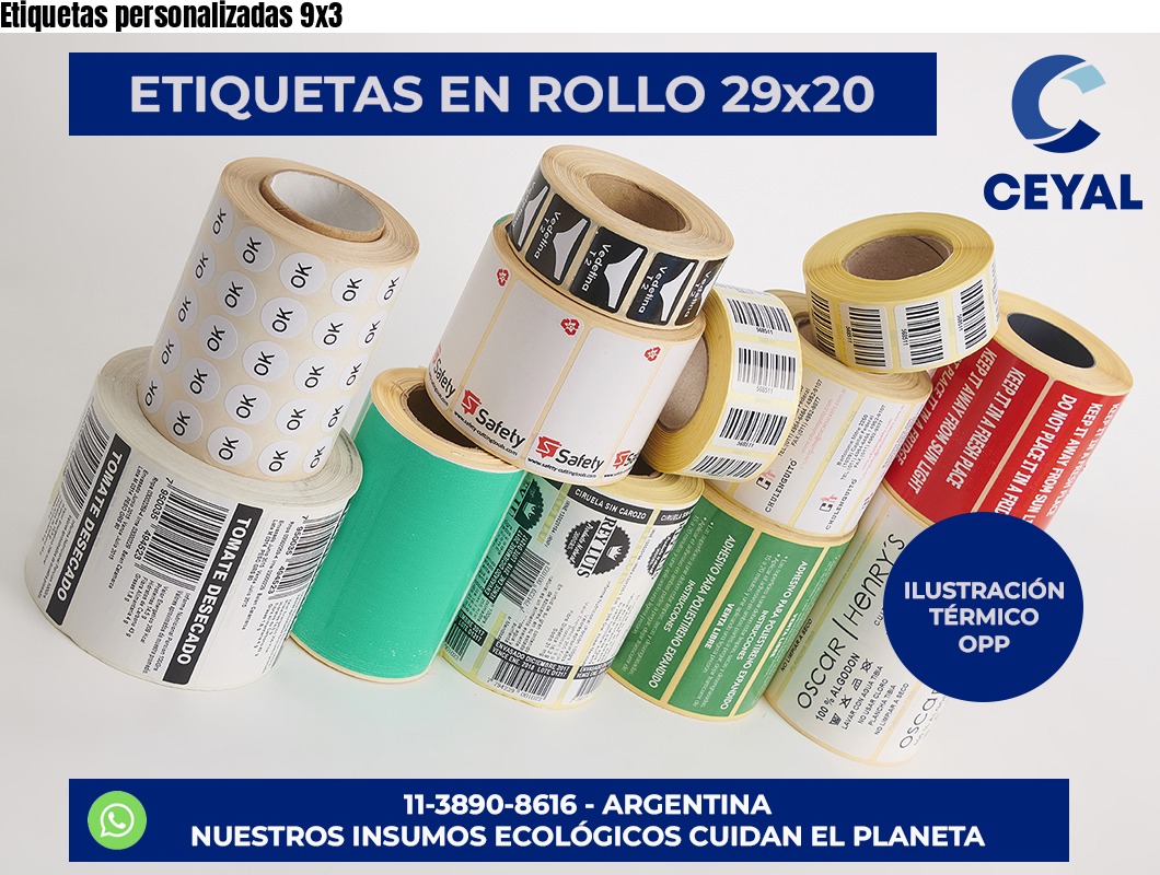 Etiquetas personalizadas 9×3
