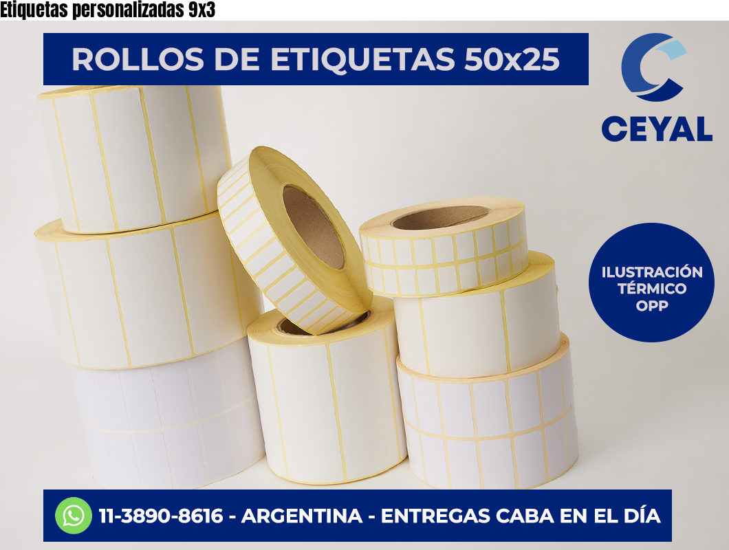 Etiquetas personalizadas 9×3