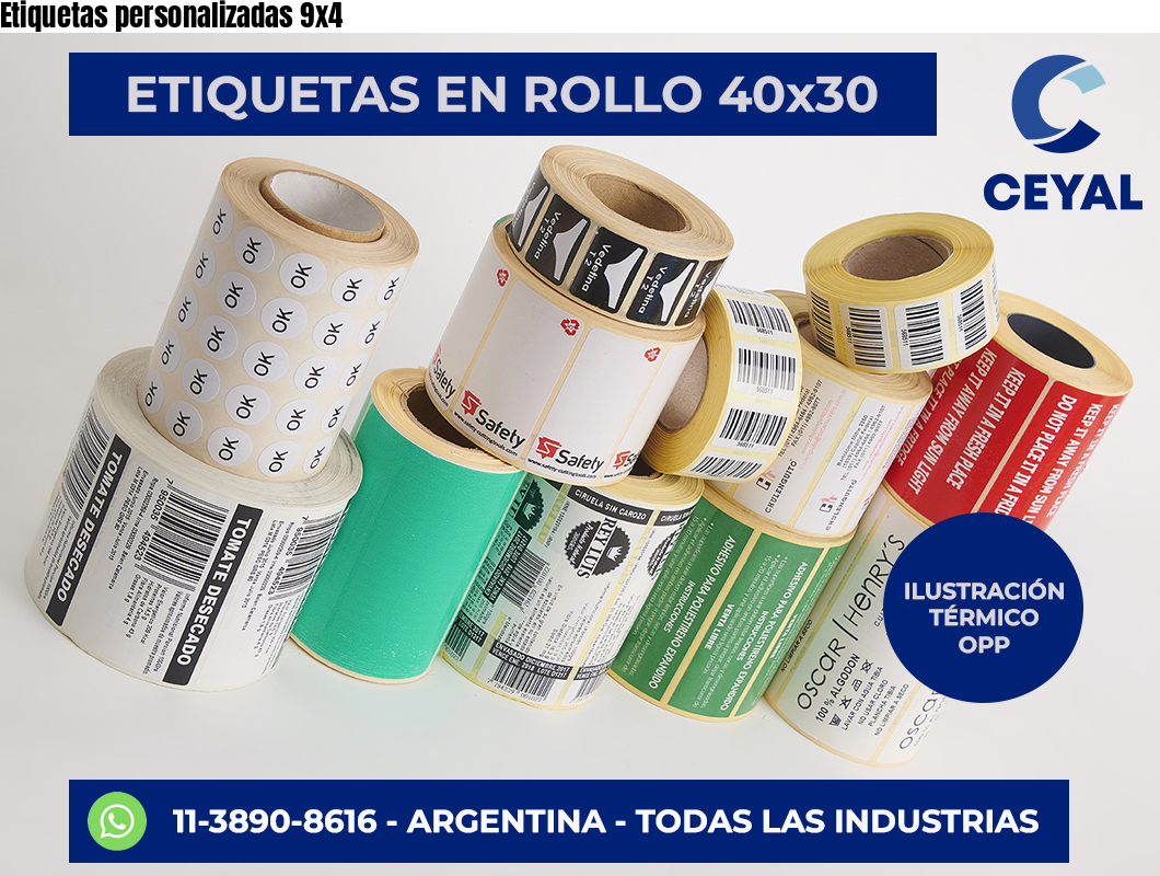 Etiquetas personalizadas 9×4