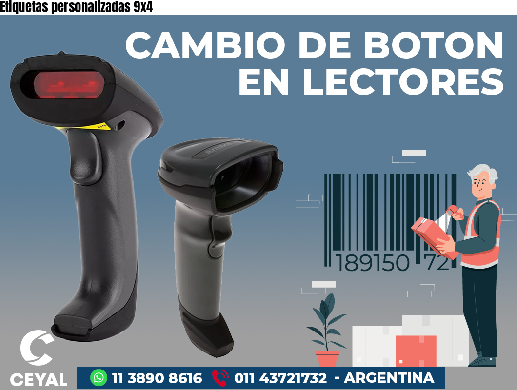 Etiquetas personalizadas 9x4