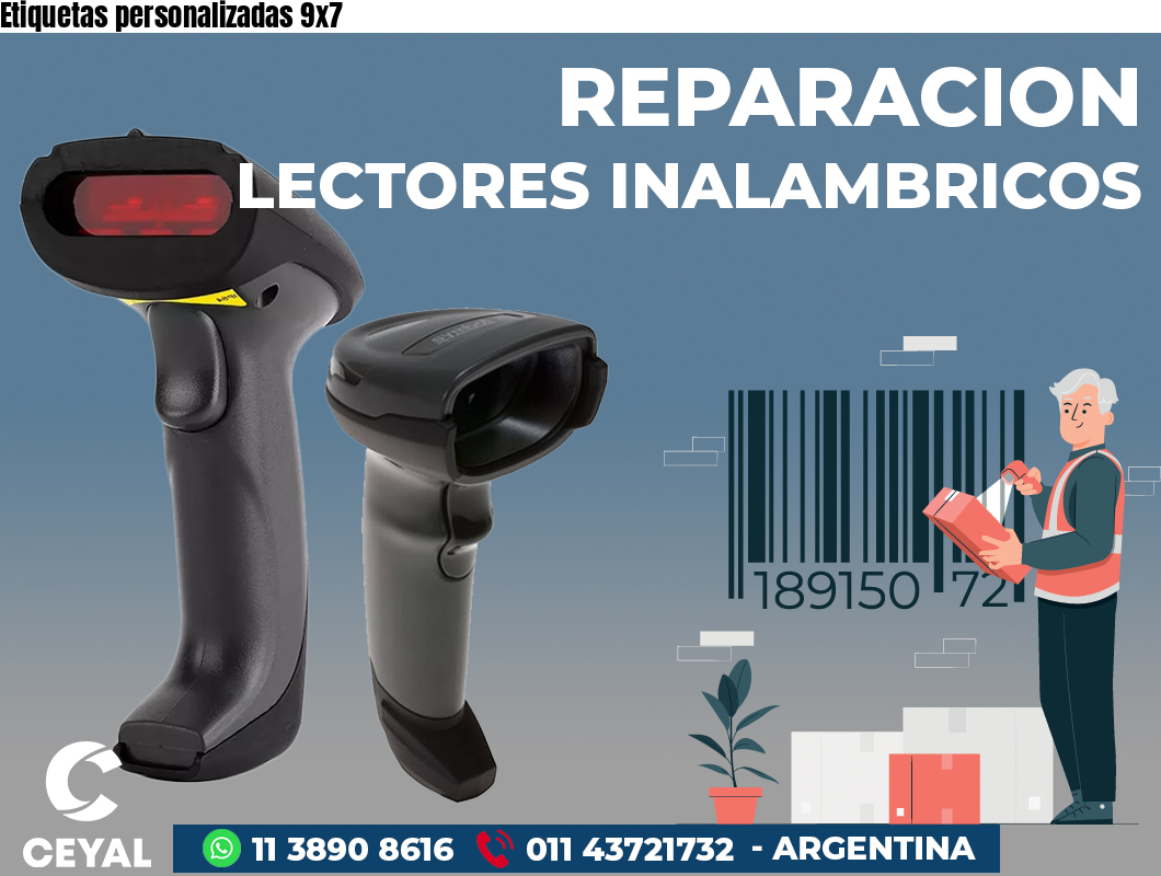 Etiquetas personalizadas 9x7 