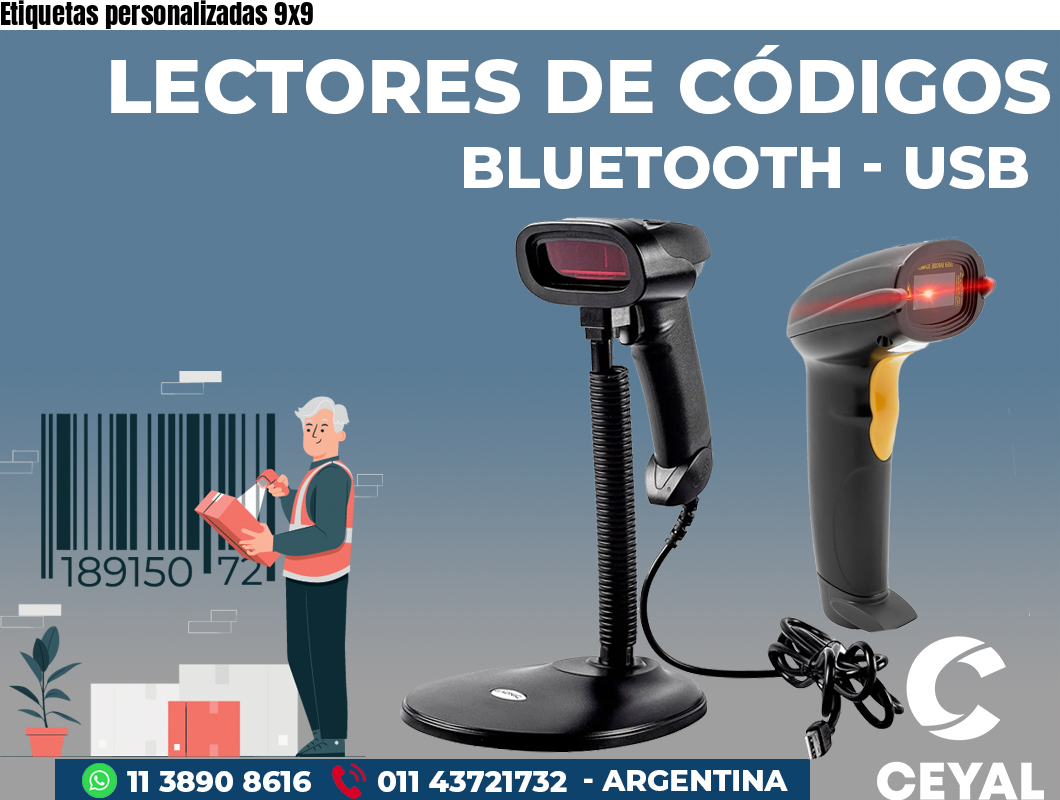 Etiquetas personalizadas 9x9 