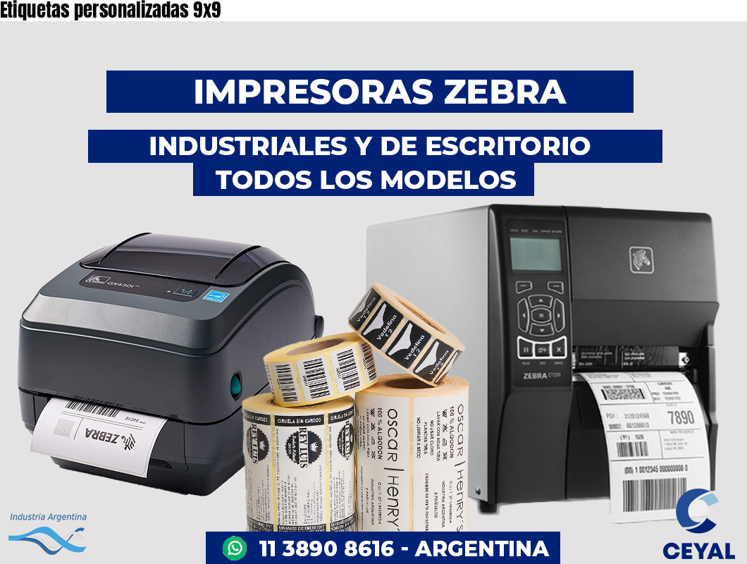 Etiquetas personalizadas 9x9