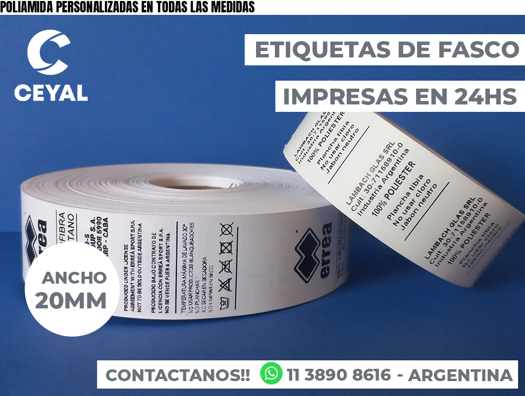 POLIAMIDA PERSONALIZADAS EN TODAS LAS MEDIDAS