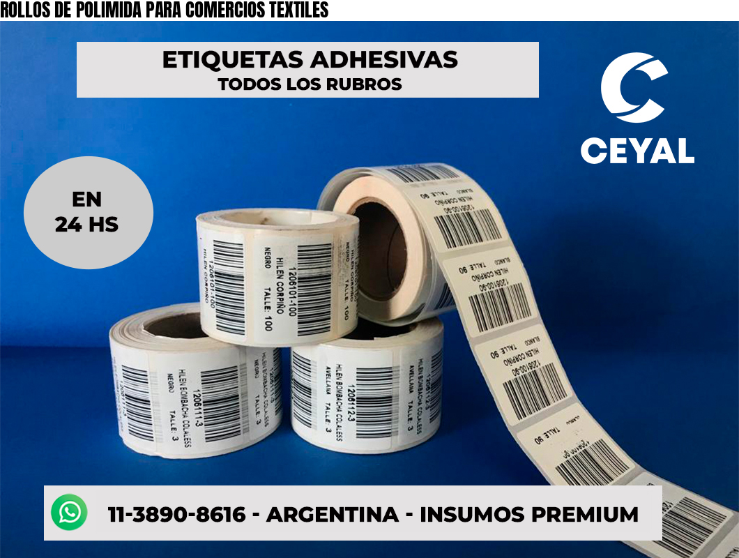 ROLLOS DE POLIMIDA PARA COMERCIOS TEXTILES