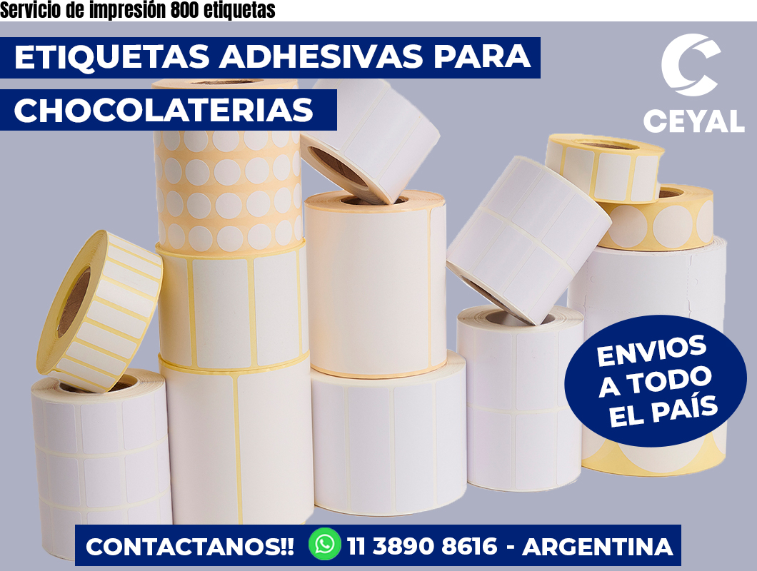 Servicio de impresión 800 etiquetas