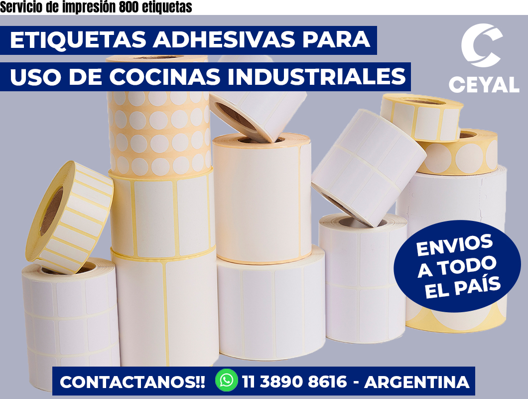 Servicio de impresión 800 etiquetas