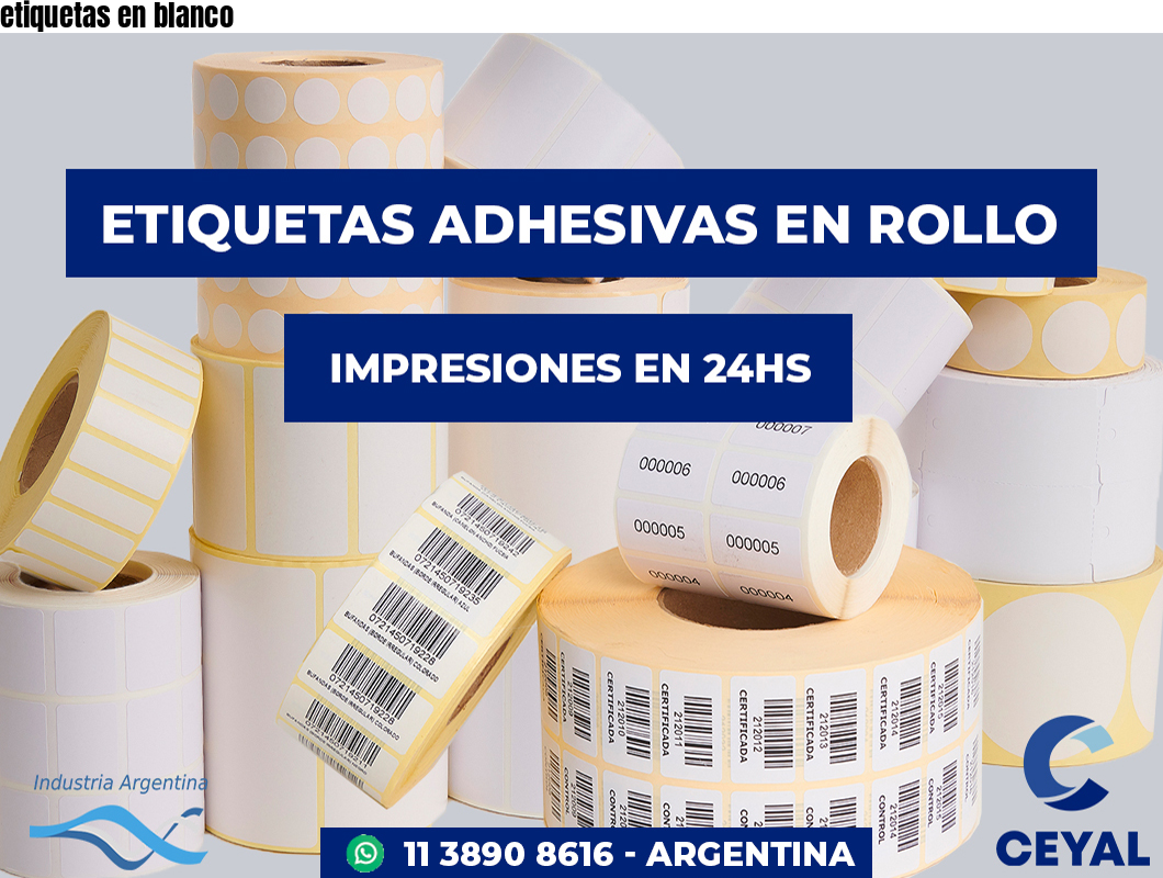 etiquetas en blanco