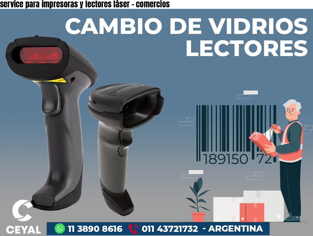 service para impresoras y lectores láser - comercios