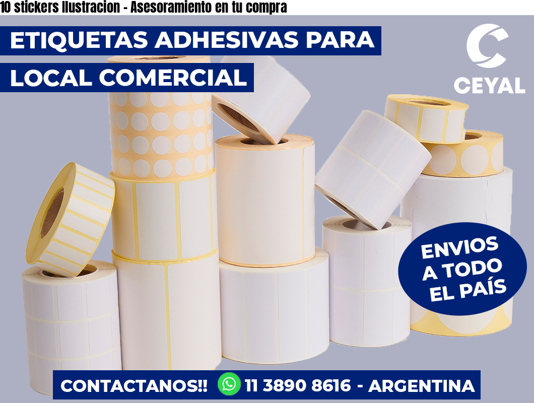 10 stickers Ilustracion - Asesoramiento en tu compra