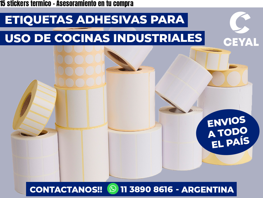 15 stickers termico - Asesoramiento en tu compra