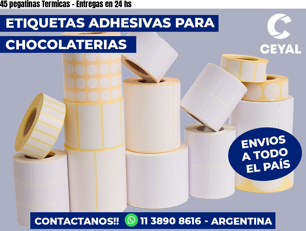 45 pegatinas Termicas - Entregas en 24 hs