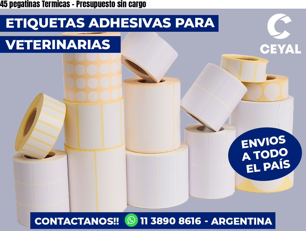 45 pegatinas Termicas - Presupuesto sin cargo