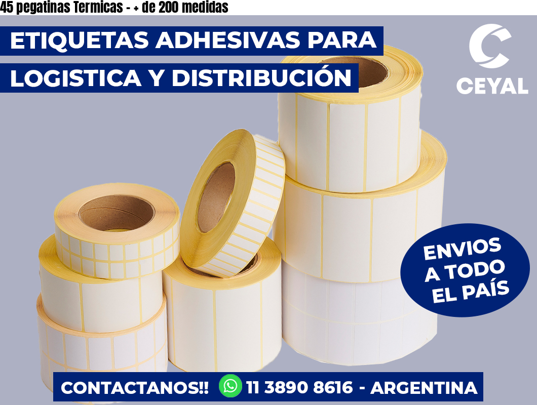 45 pegatinas Termicas - + de 200 medidas