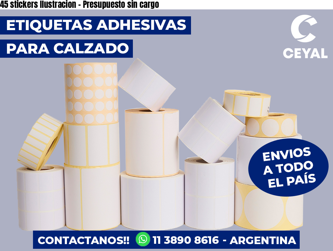 45 stickers Ilustracion – Presupuesto sin cargo