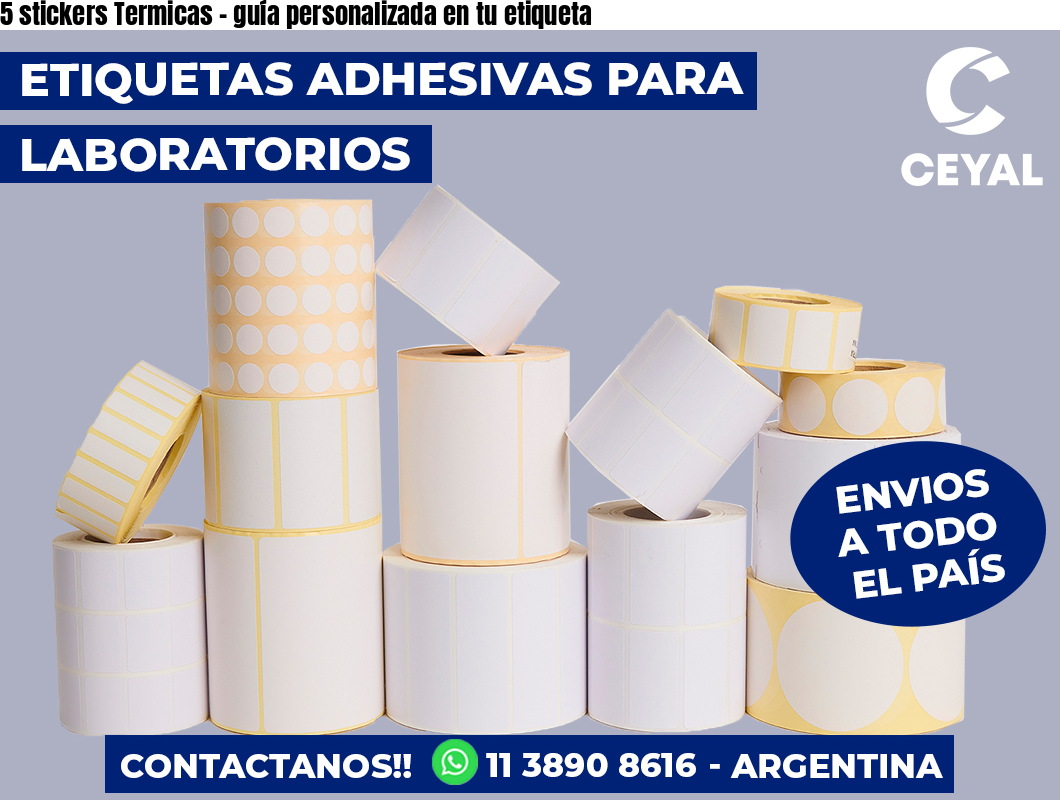5 stickers Termicas - guía personalizada en tu etiqueta