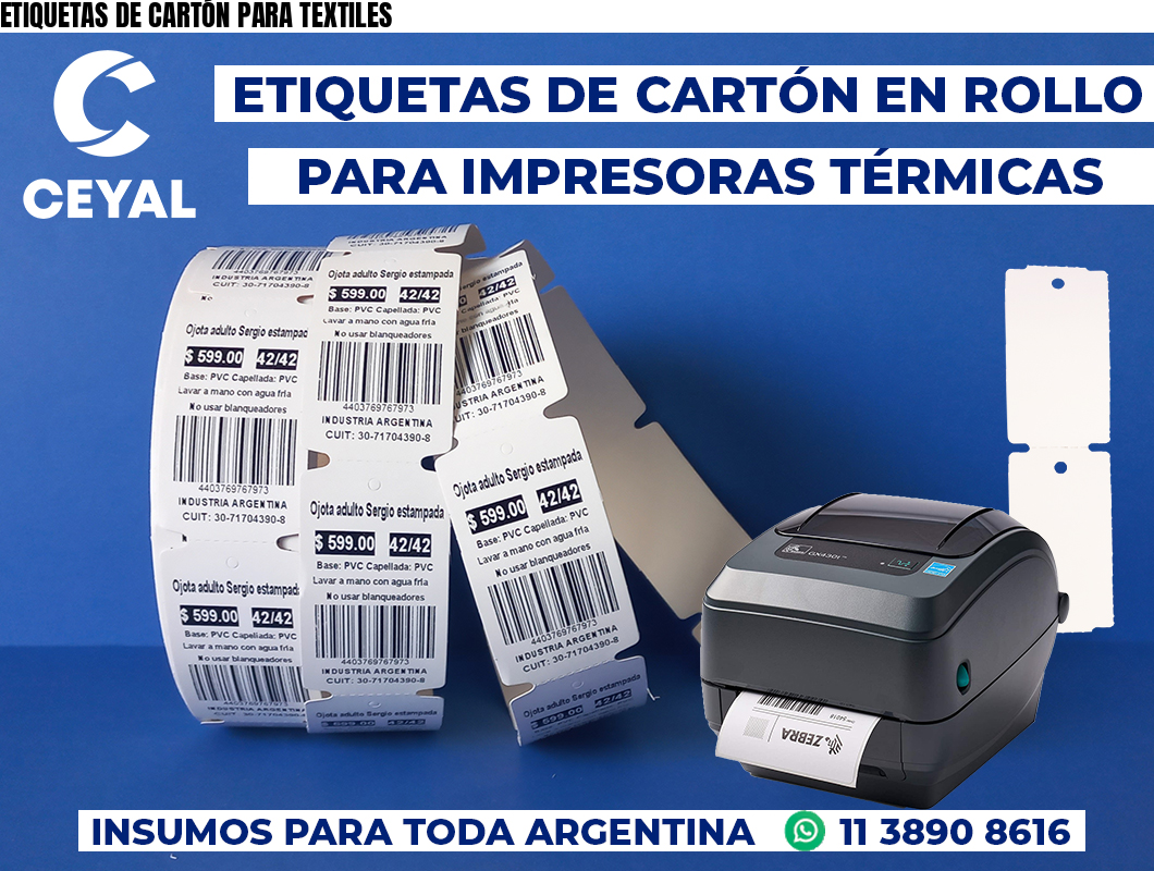 ETIQUETAS DE CARTÓN PARA TEXTILES