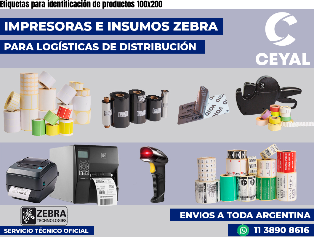 Etiquetas para identificación de productos 100×200
