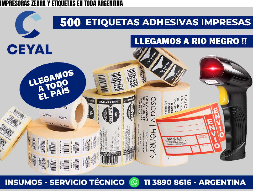 IMPRESORAS ZEBRA Y ETIQUETAS EN TODA ARGENTINA