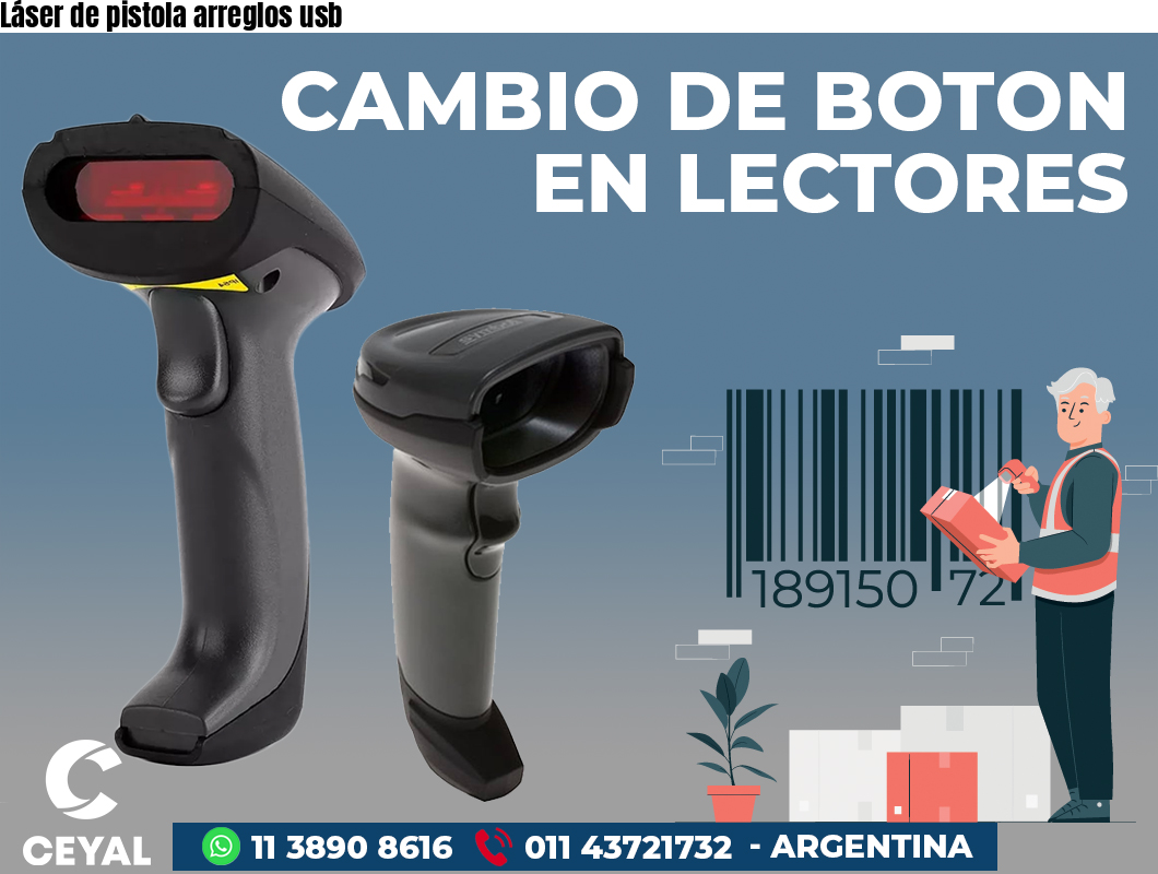 Láser de pistola arreglos usb