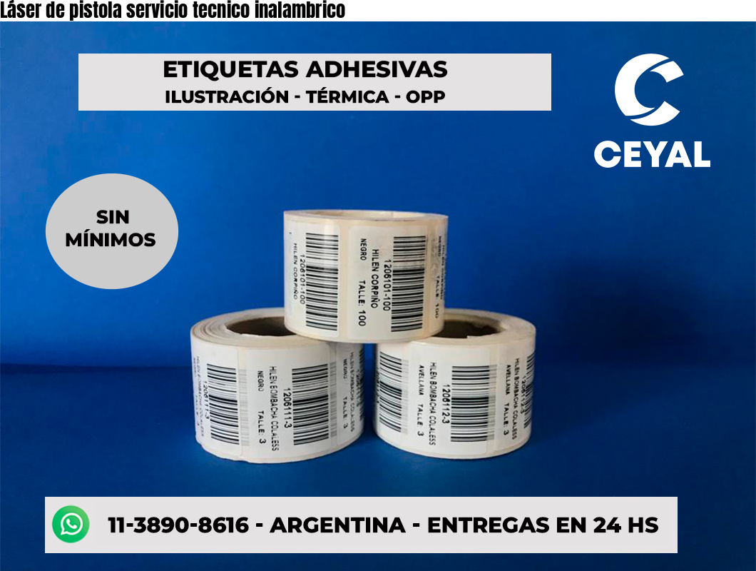 Láser de pistola servicio tecnico inalambrico