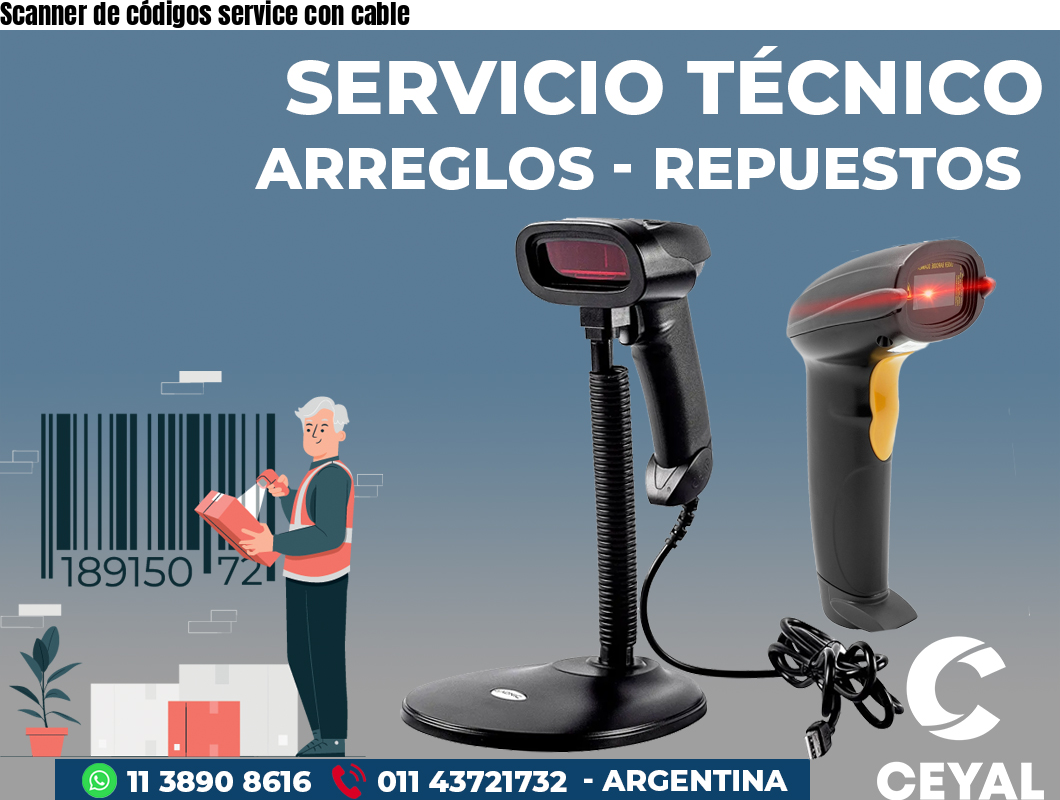 Scanner de códigos service con cable